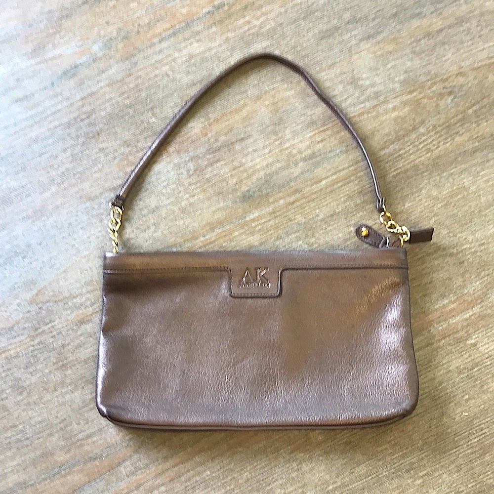 Anne Klein Leather Bronze Short Shoulder Bag